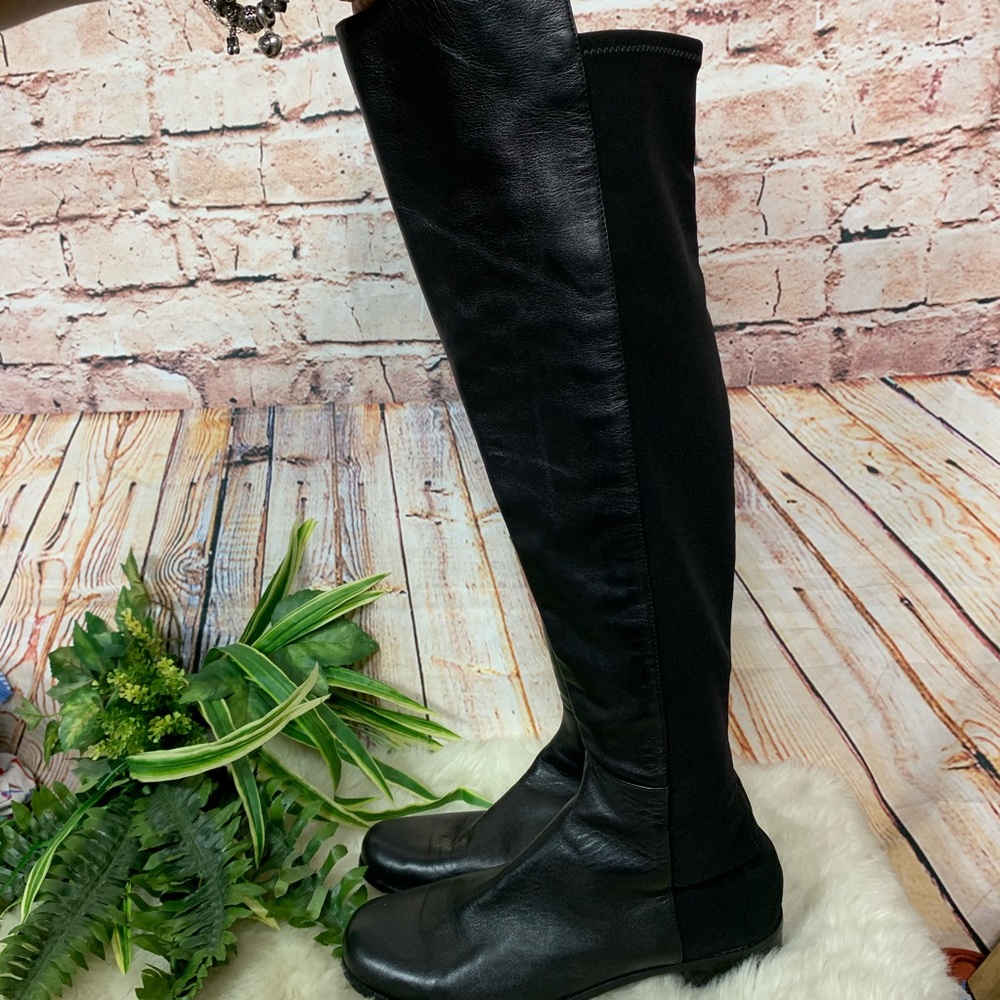 Stuart Weitzman Nappa 5050 Black Over The KneeBoot - Picture 5 of 8